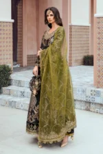 Maria B. Unstitched Sateen | Black CST-703 - Image 11