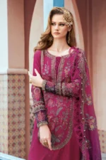 Maria B. Unstitched Sateen | Magenta CST-704 - Image 3