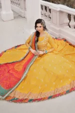 Maria B. Unstitched Sateen | Yellow CST-705 - Image 7