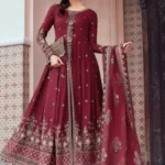 Maria B. Unstitched Sateen | Maroon CST-708