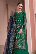 Maria B. Unstitched Sateen | Emerald Green CST-711 - Image 4
