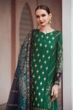 Maria B. Unstitched Sateen | Emerald Green CST-711 - Image 7