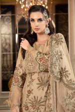 Maria B. Unstitched Sateen | Beige CST-712 - Image 3