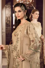 Maria B. Unstitched Sateen | Beige CST-712 - Image 4