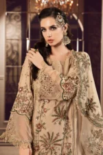Maria B. Unstitched Sateen | Beige CST-712 - Image 7