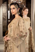 Maria B. Unstitched Sateen | Beige CST-712 - Image 8