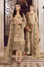 Maria B. Unstitched Sateen | Beige CST-712 - Image 10