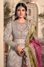 Maria B. Unstitched MBROIDERED - Silver BD-2601 - Image 5