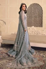 Maria B. Unstitched MBROIDERED - Blue BD-2602 - Image 6