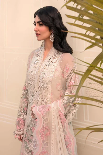maria Unstitched MBROIDERED - Off White BD-2604 b