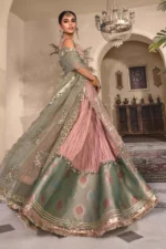 Maria B. Unstitched MBROIDERED - Pink & Sea Green BD-2607 - Image 7