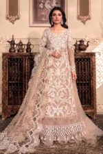 Maria B. Unstitched MBROIDERED - Pink BD-2608 - Image 5