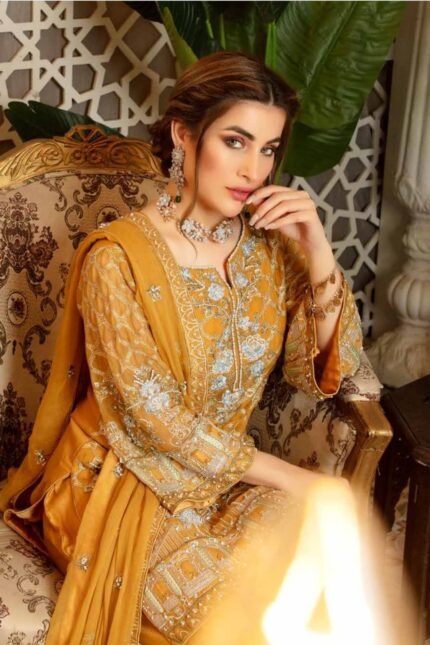 Isleen AI 01 Unstitched Embroidered Pure Chiffon
