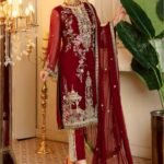 Isleen AI 02 Unstitched Embroidered Pure Chiffon With Hand Embellishments