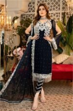 Isleen AI 03 Unstitched Embroidered Pure Chiffon With Hand Embellishments
