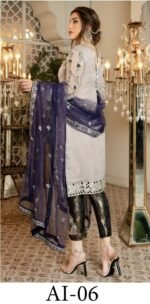 Isleen AI 06 Unstitched Embroidered Pure Organza With Hand Embellishments - Image 3