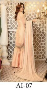 Isleen AI 07 Unstitched Embroidered Pure Chiffon With Hand Embellishments