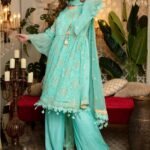 Isleen AI 09 Unstitched Embroidered Pure Chiffon With Hand Embellishments
