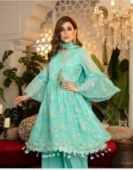 Isleen AI 09 Unstitched Embroidered Pure Chiffon With Hand Embellishments - Image 2