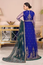 Zarif Unstitched Formal 3Pc Net Suit ZA-09 Royal - Image 5