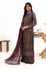 Zarif Unstitched Net Suit ZN 10 Muse - Image 5