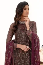 Zarif Unstitched Net Suit ZN 10 Muse - Image 7