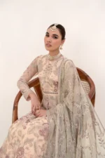 Zarif Unstitched Net Suit ZN 08 Roserie - Image 6