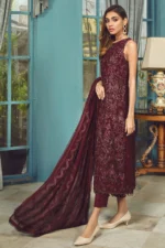 Rangrez by Zarif Unstitched Festive Chiffon 3Pc Suit ZR-06 Esme - Image 5
