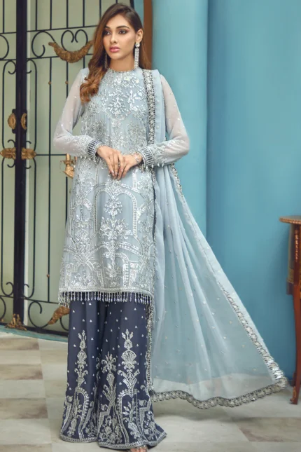 Rangrez by Zarif Festive Chiffon 3Pc Suit ZR-09 SERENE