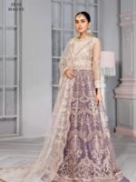 ZARIF Bahaar Unstitched Formal Embroidered 3Pc Suit ZB-01 Mauve - Image 3