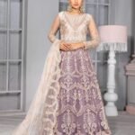 ZARIF Bahaar Unstitched Formal Embroidered 3Pc Suit ZB-01 MAUVE