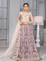ZARIF Bahaar Unstitched Formal Embroidered 3Pc Suit ZB-01 MAUVE