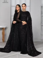 ZARIF Bahaar Unstitched Formal Embroidered 3Pc Suit ZB-02 Omrose - Image 3