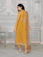 ZARIF Bahaar Unstitched Formal Embroidered 3Pc Suit ZB-03 Goldier - Image 3