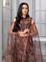 ZARIF Bahaar Unstitched Formal Embroidered 3Pc Suit ZB-06 MOCHA