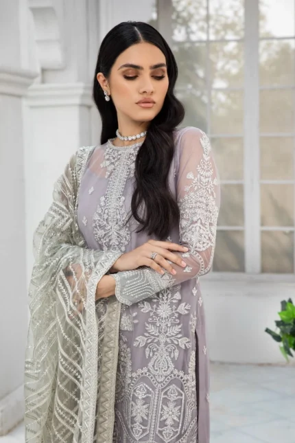 Zarif De Luxury Unstitched Formal 3Pc Net Suit ZDL-06 MERYL