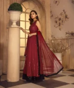 Noor E Rang By Zarif Luxury Unstitched Chiffon 3Pc Suit ZF-12 Afreen - Image 4