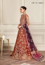 ZARIF Mehroze Festive Formals Unstitched Suit ZMF-02 Amber - Image 5