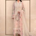 maria b Unstitched MBROIDERED - Off White BD-2604