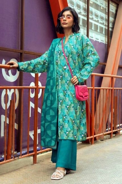 Gul Ahmed 3PC Digital Printed Dobby Linen Unstitched Suit LT-32009 A