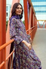 Gul Ahmed 3PC Digital Printed Dobby Linen Unstitched Suit LT-32009 B - Image 5