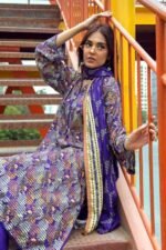 Gul Ahmed 3PC Digital Printed Dobby Linen Unstitched Suit LT-32009 B - Image 2