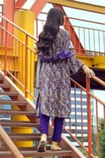 Gul Ahmed 3PC Digital Printed Dobby Linen Unstitched Suit LT-32009 B - Image 3