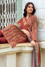 Gul Ahmed 3PC Digital Printed Dobby Linen Unstitched Suit LT-32010 B - Image 2