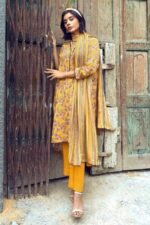 Gul Ahmed 3PC Digital Printed Dobby Linen Unstitched Suit LT-32011 B