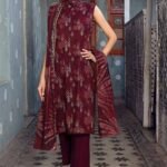 Gul Ahmed 3PC Digital Printed Dobby Linen Unstitched Suit LT-32013 B
