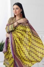 Gul Ahmed 3PC Digital Printed Dobby Linen Unstitched Suit LT-32021 B - Image 5