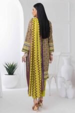 Gul Ahmed 3PC Digital Printed Dobby Linen Unstitched Suit LT-32021 B - Image 3