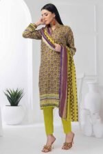 Gul Ahmed 3PC Digital Printed Dobby Linen Unstitched Suit LT-32021 B - Image 4