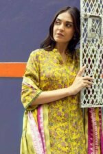 Gul Ahmed 3PC Digital Printed Dobby Linen Unstitched Suit LT-32022 A - Image 4